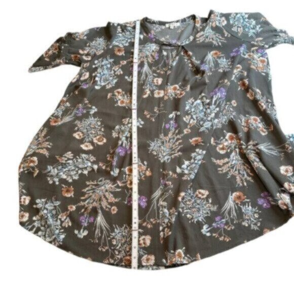 UMGEE| Dark Grey Floral Print Tunic Dress Size XL - Picture 11 of 12